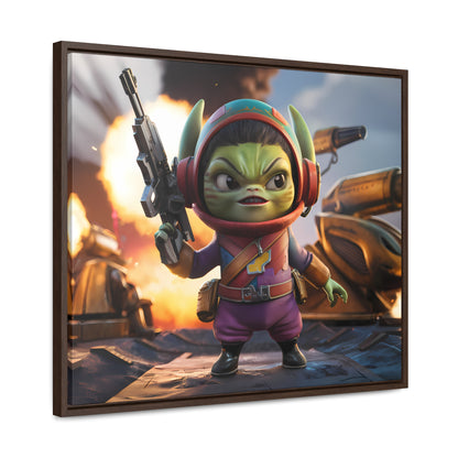 "Galactic Gremlin Commander" - Gallery Canvas Wraps, Horizontal Frame