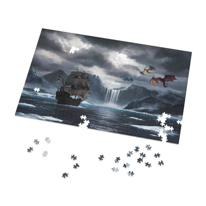 Dragons Over Frozen Seas - Jigsaw Puzzle (30, 110, 252, 500,1000-Piece)