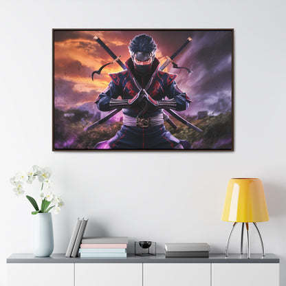 Shadow of the Crimson Ninja - Gallery Canvas Wraps, Horizontal Frame