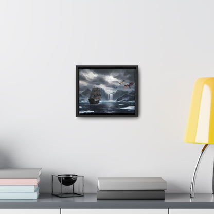 "The Voyage to Dragon's Fjord" - Gallery Canvas Wraps, Horizontal Frame
