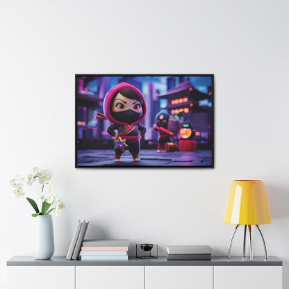 "Midnight Ninja Adventure" - Gallery Canvas Wraps, Horizontal Frame