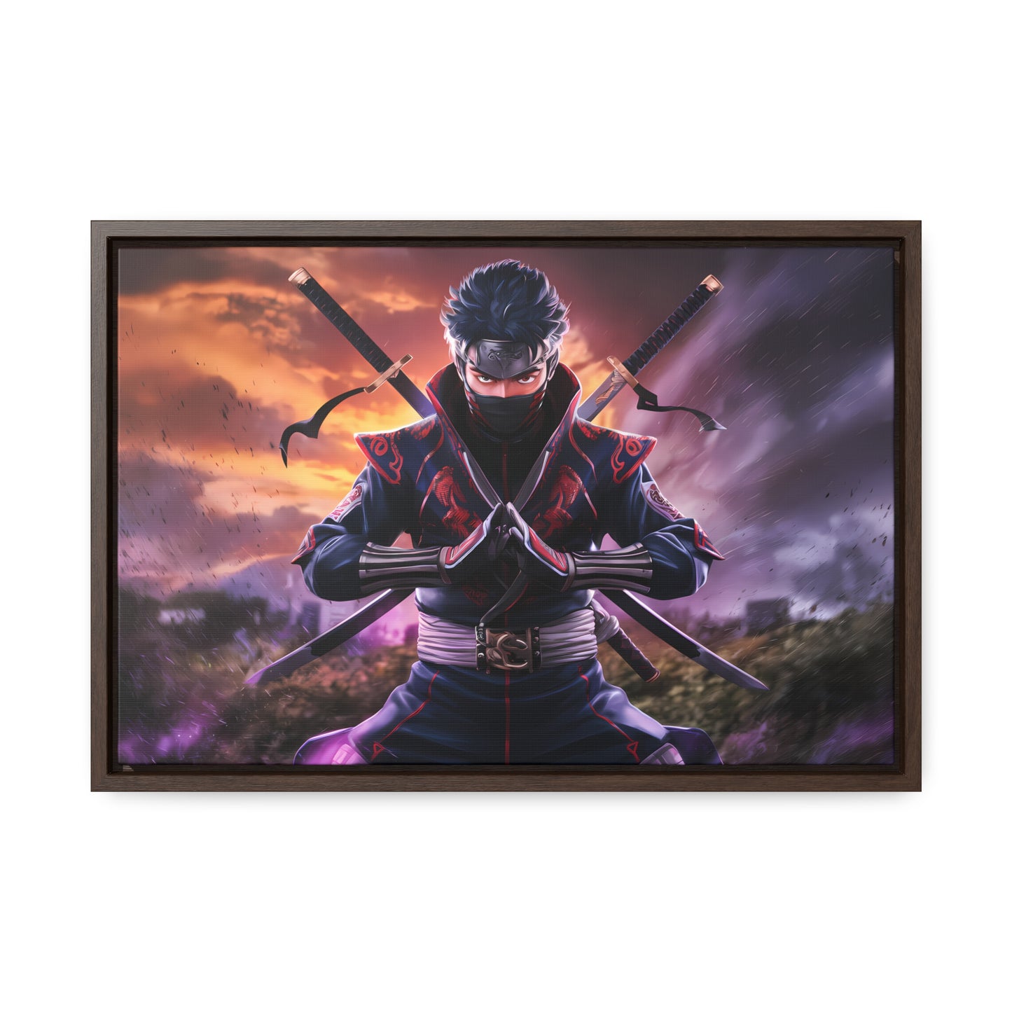 Shadow of the Crimson Ninja - Gallery Canvas Wraps, Horizontal Frame