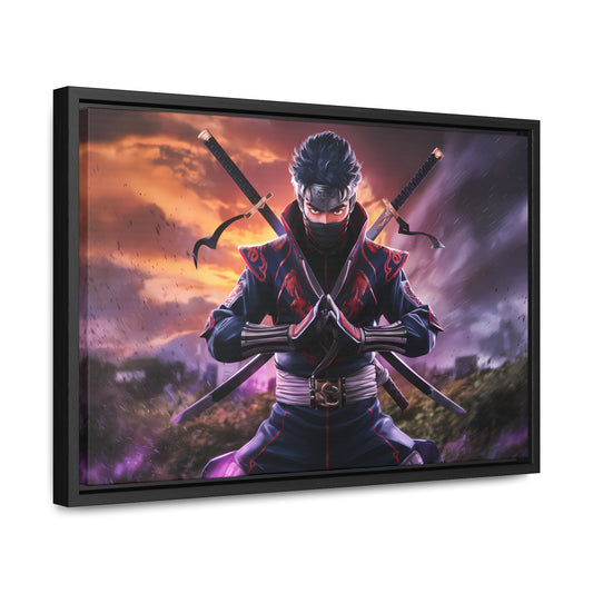Shadow of the Crimson Ninja - Gallery Canvas Wraps, Horizontal Frame