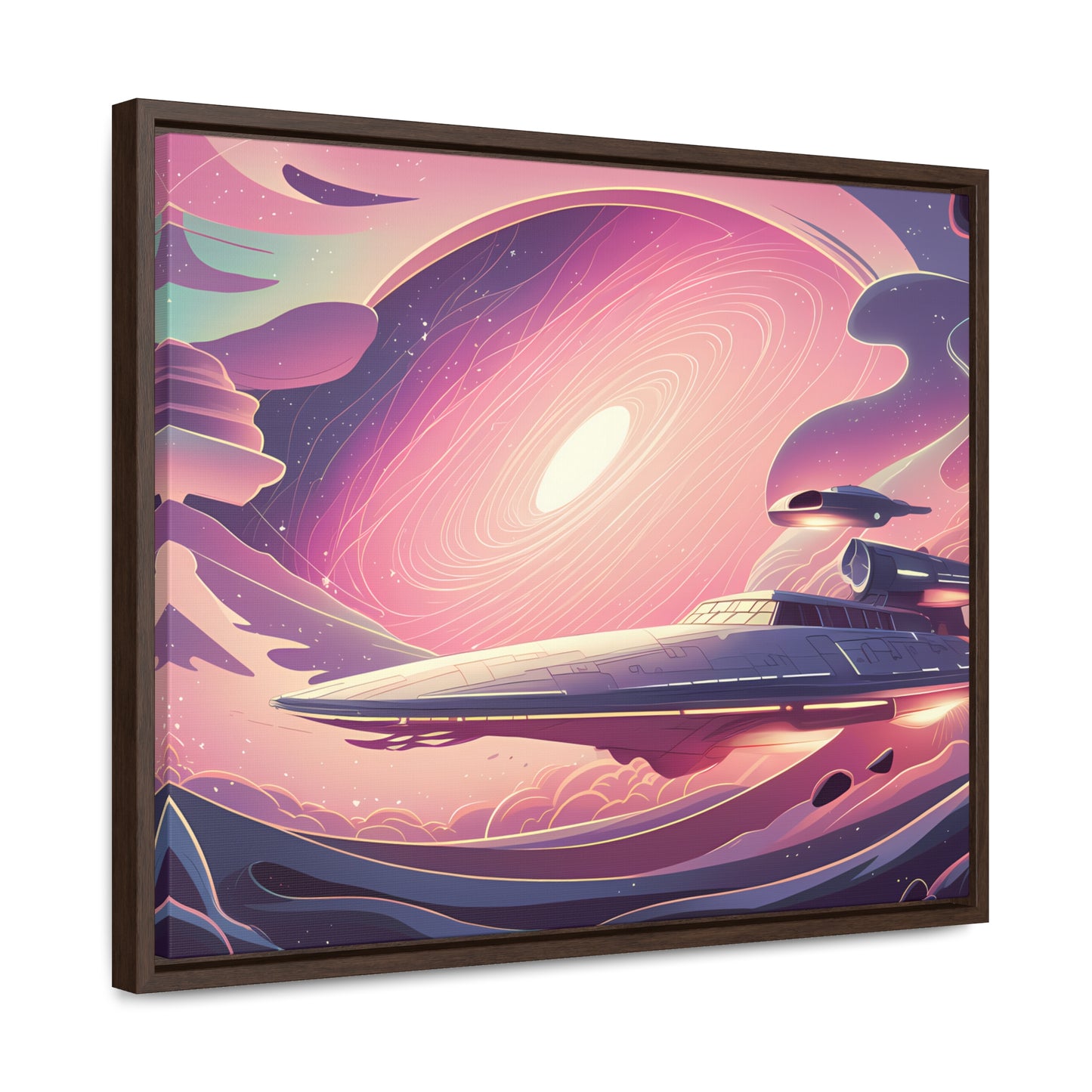 Voyage Through the Cosmic Vortex - Gallery Canvas Wraps, Horizontal Frame