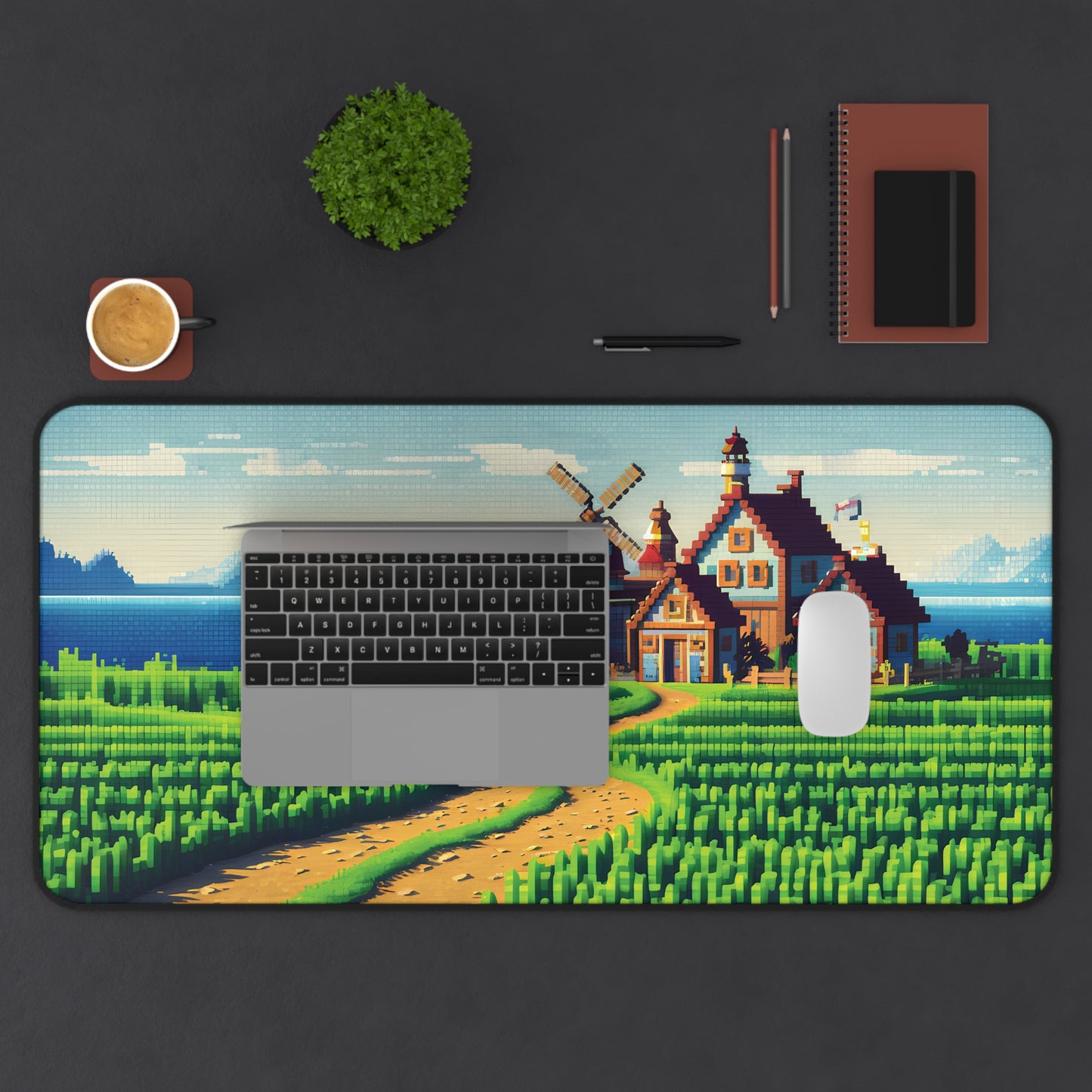 Pixel farming Village - Desk Mat
