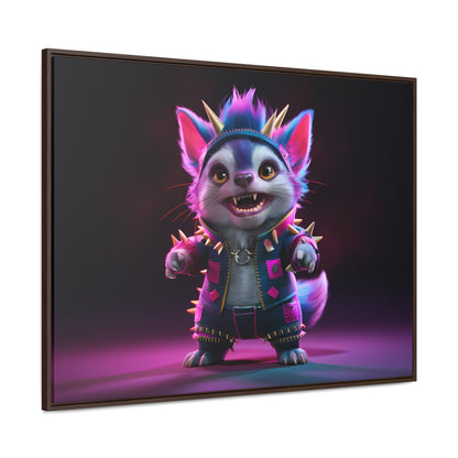 Punk Feline Fury - Gallery Canvas Wraps, Horizontal Frame