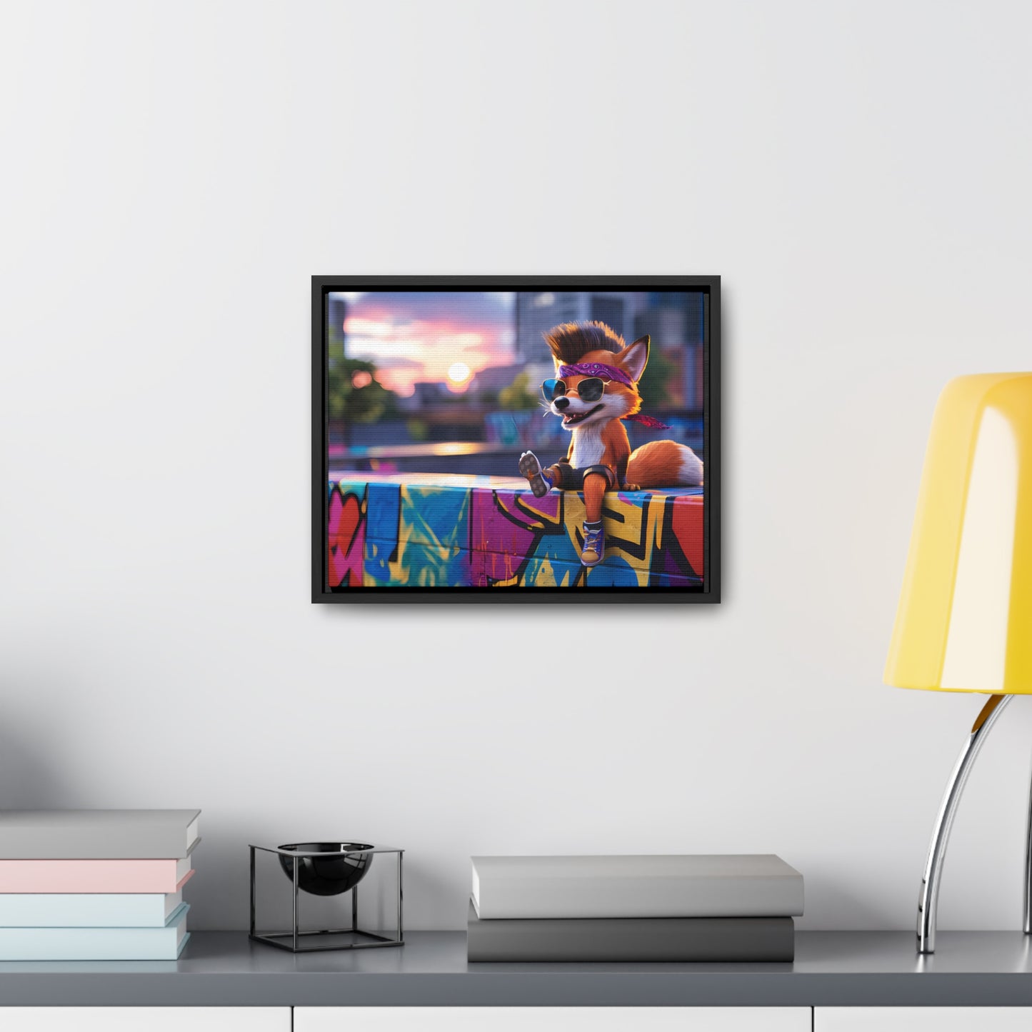 Urban Fox Vibes - Gallery Canvas Wraps, Horizontal Frame