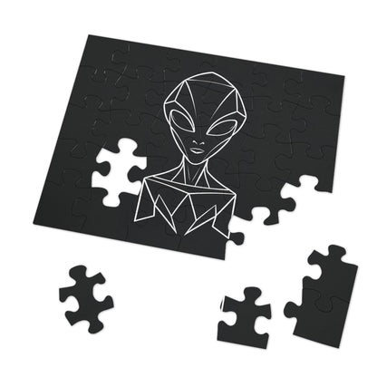 "Geometric Alien Silhouette" - Jigsaw Puzzle (30, 110, 252, 500,1000-Piece)