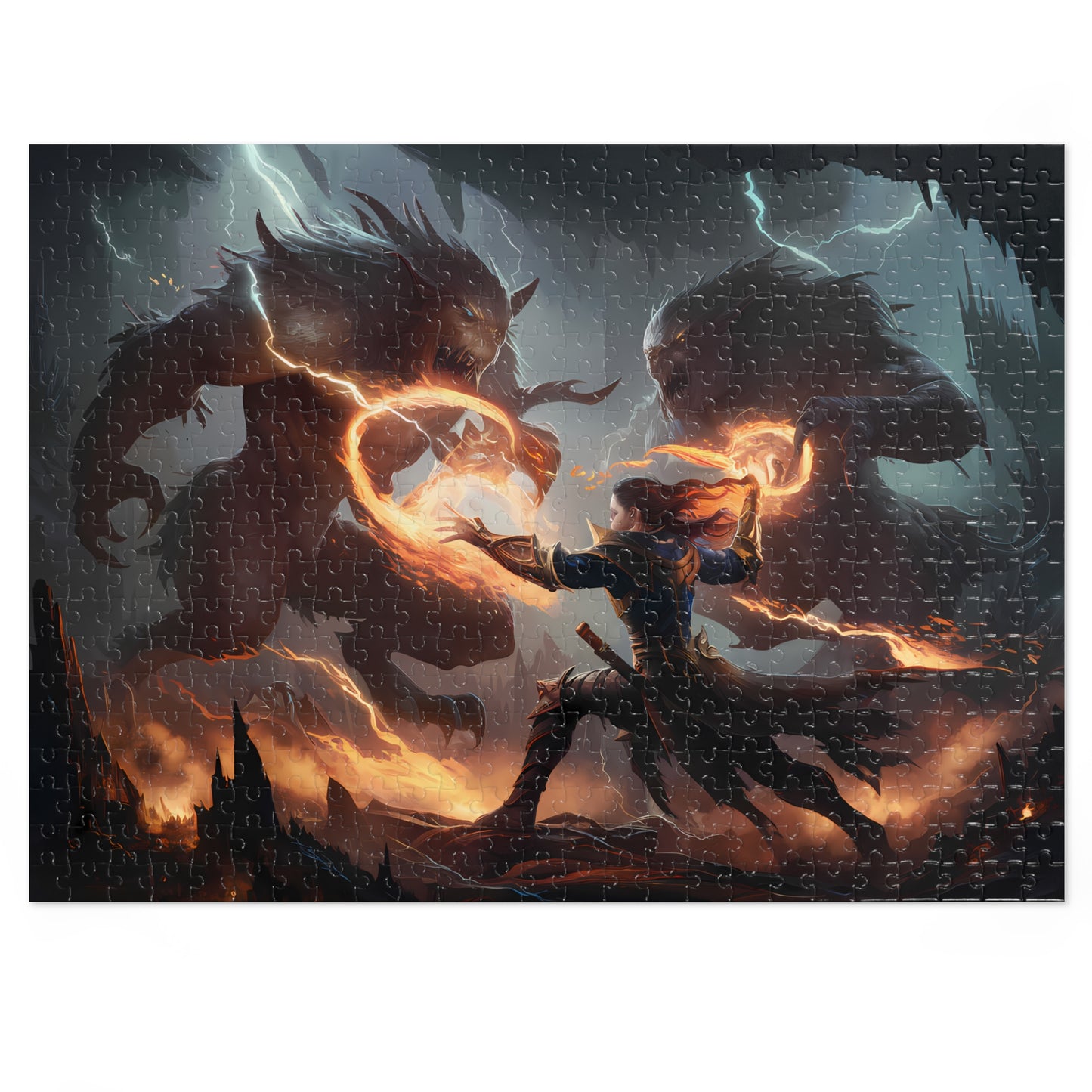 Battle of the Infernal Beasts - Jigsaw Puzzle (30, 110, 252, 500,1000-Piece)