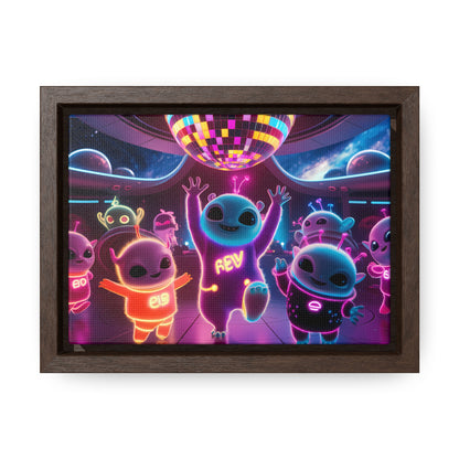 Intergalactic Neon Dance Party - Gallery Canvas Wraps, Horizontal Frame