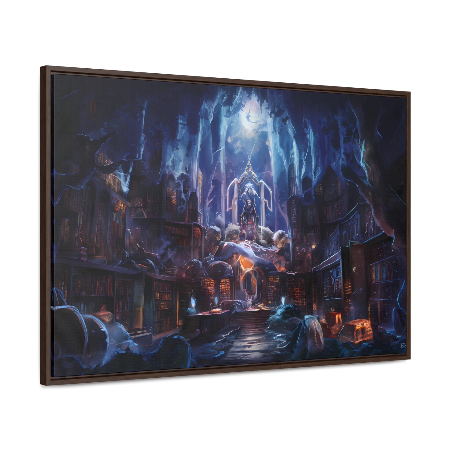 Sanctuary of the Forgotten Tomes - Gallery Canvas Wraps, Horizontal Frame