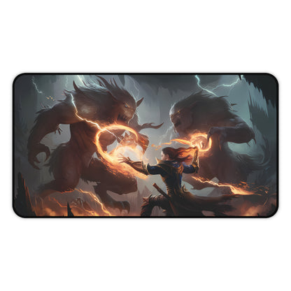 Fighting Fire Mage - Desk Mat