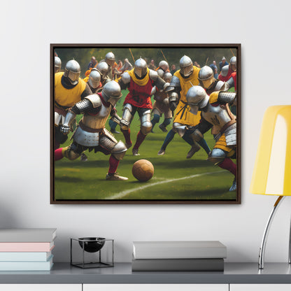 Medieval Football Battle - Gallery Canvas Wraps, Horizontal Frame