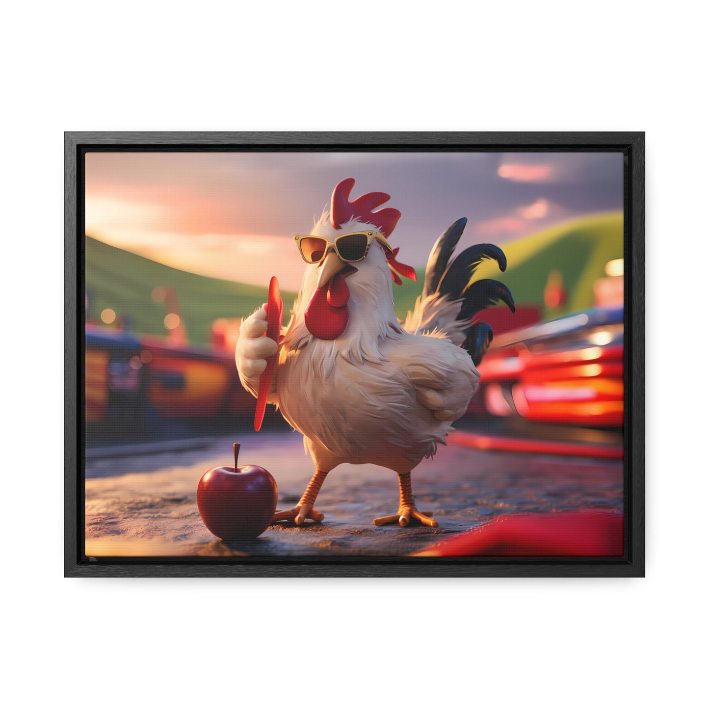 Cool Rooster at the Carnival - Gallery Canvas Wraps, Horizontal Frame