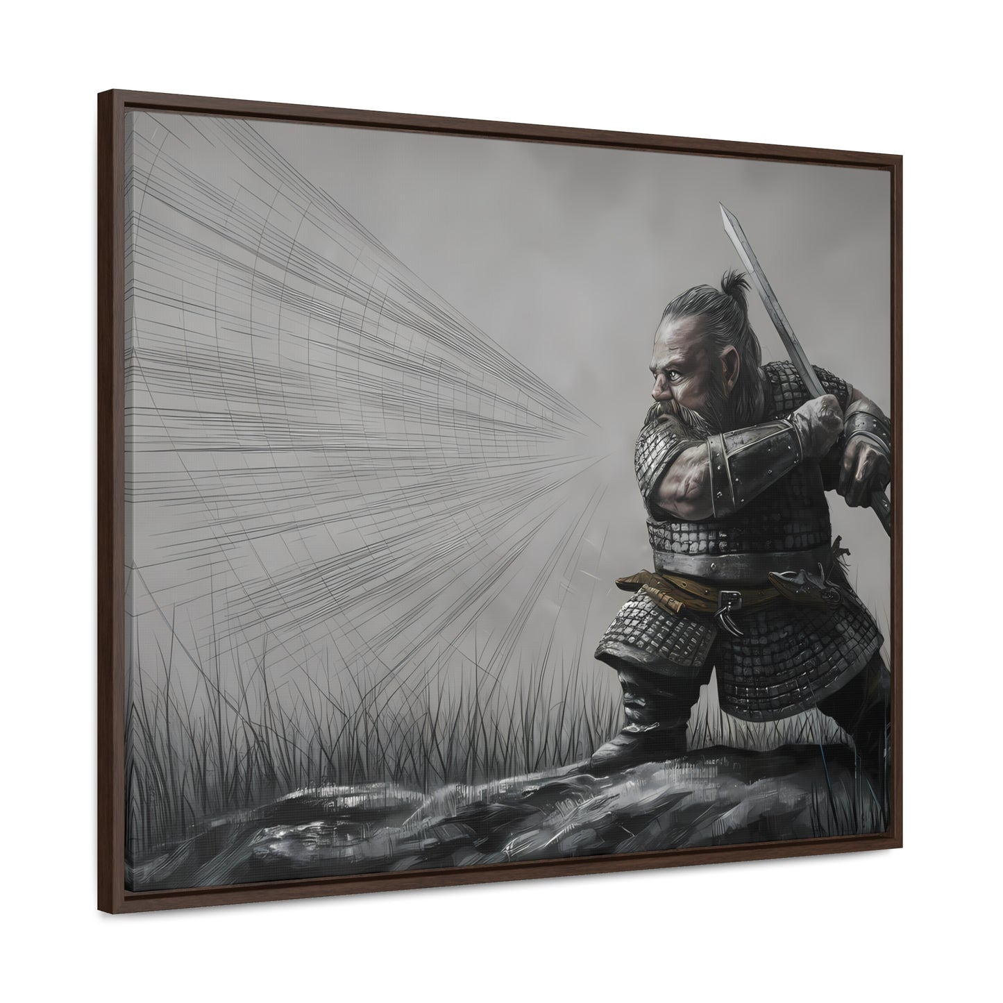 Defender of the Grey Plains - Gallery Canvas Wraps, Horizontal Frame