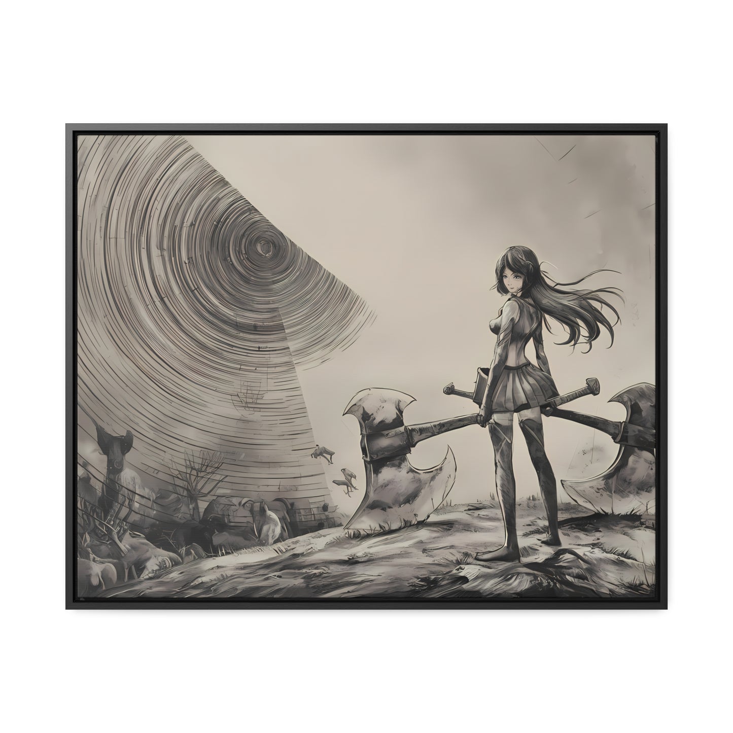 Echoes of the Abyss - Gallery Canvas Wraps, Horizontal Frame