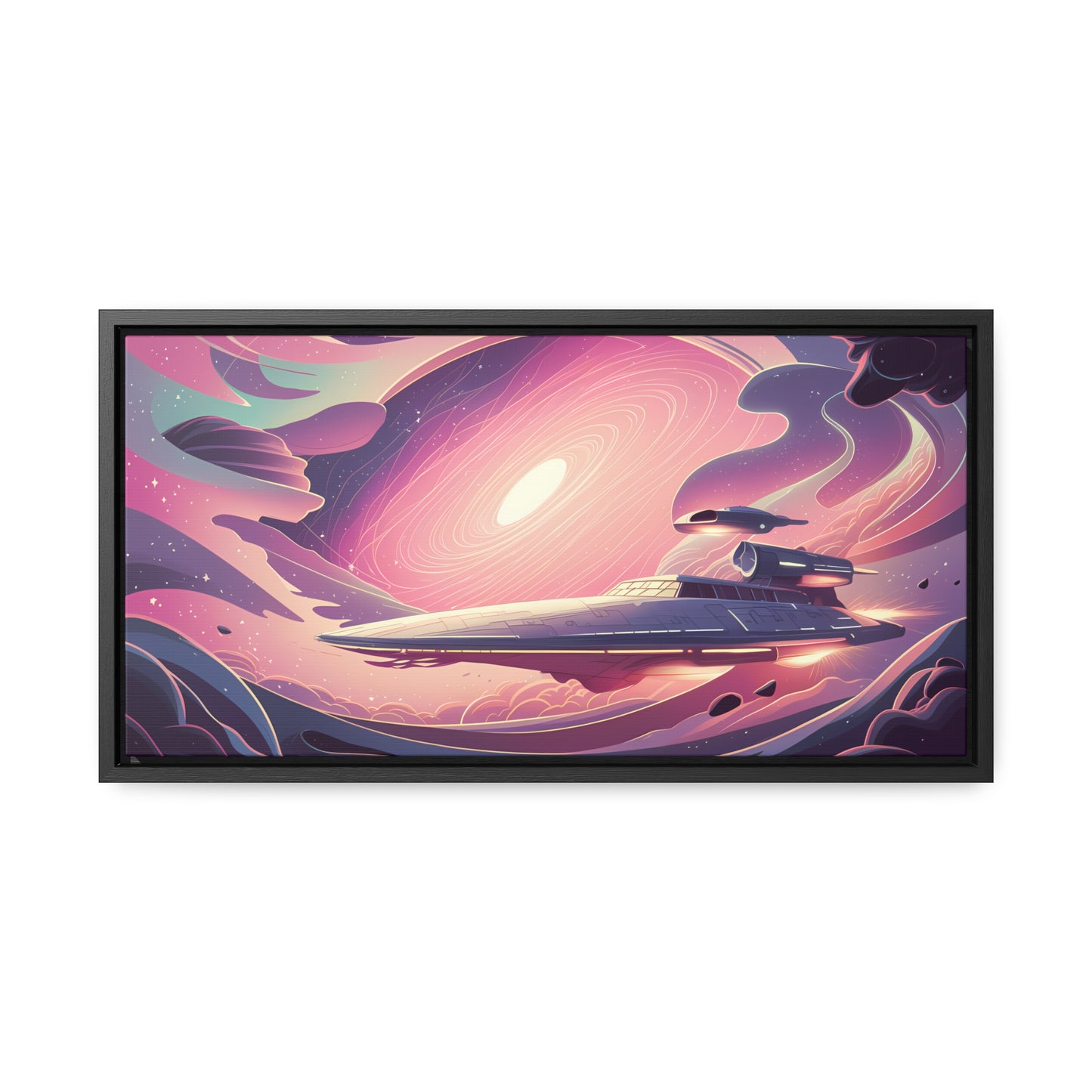Voyage Through the Cosmic Vortex - Gallery Canvas Wraps, Horizontal Frame
