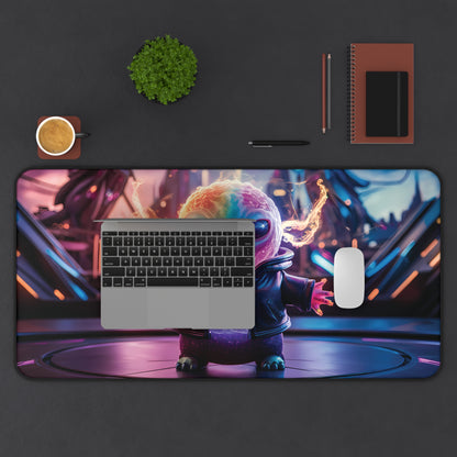 Cute glowing energy Alien - Desk Mat