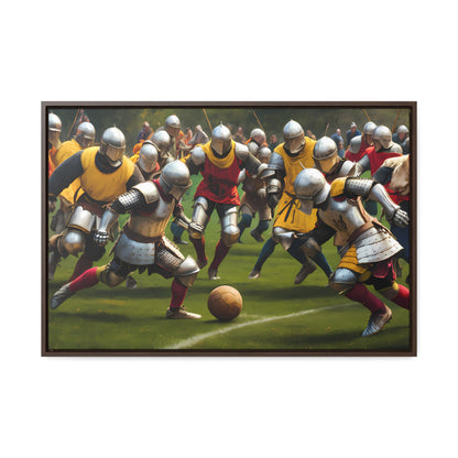 Medieval Football Battle - Gallery Canvas Wraps, Horizontal Frame