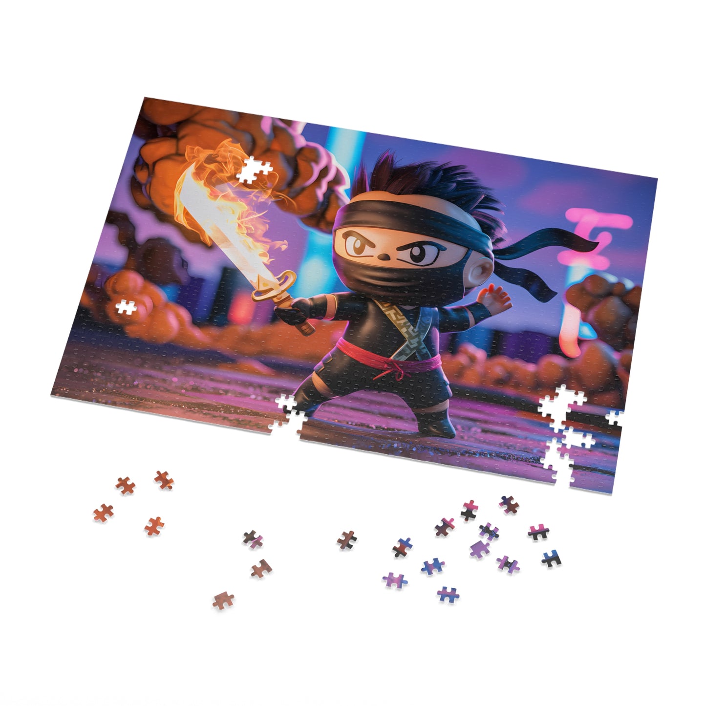 Flameblade Ninja Showdown - Jigsaw Puzzle (30, 110, 252, 500,1000-Piece)