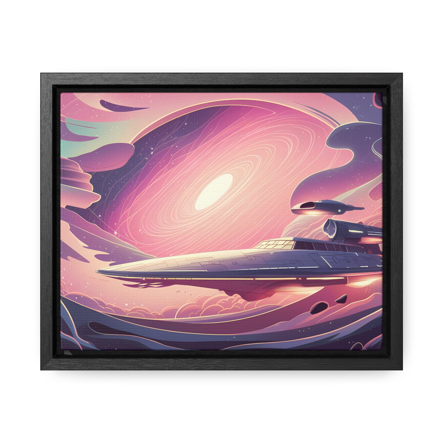 Voyage Through the Cosmic Vortex - Gallery Canvas Wraps, Horizontal Frame