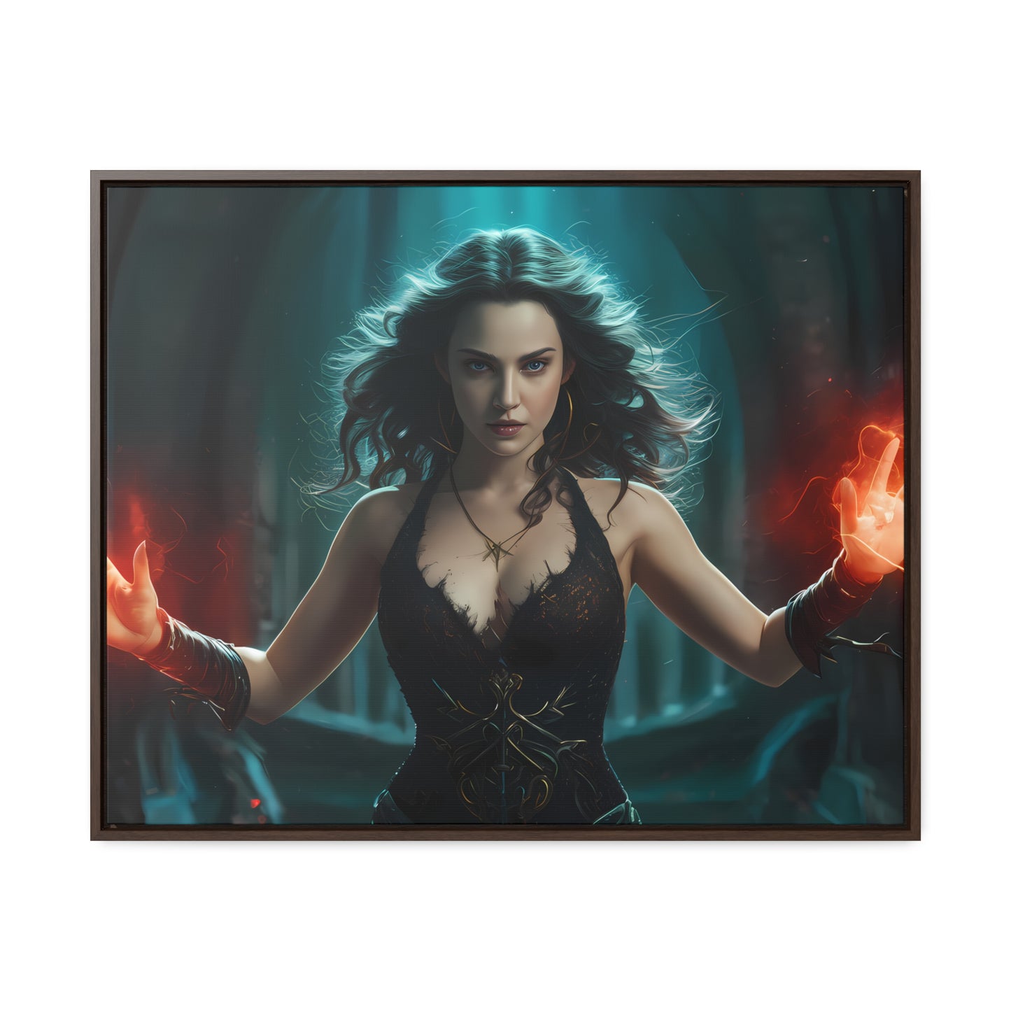 Sorceress of the Crimson Flame - Gallery Canvas Wraps, Horizontal Frame