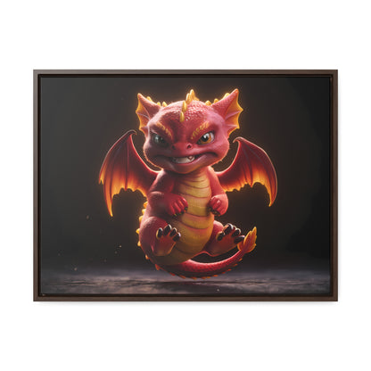 "Fiery Little Guardian" - Gallery Canvas Wraps, Horizontal Frame