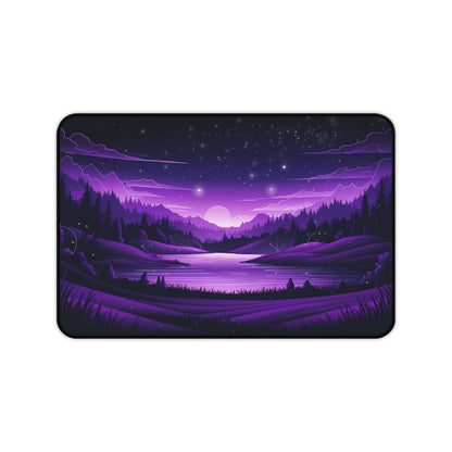 Purple Neon Night - Desk Mat