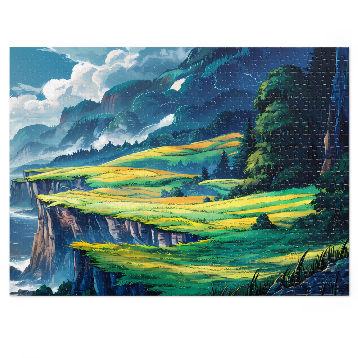 Verdant Cliffs of Serenity - Jigsaw Puzzle (30, 110, 252, 500,1000-Piece)