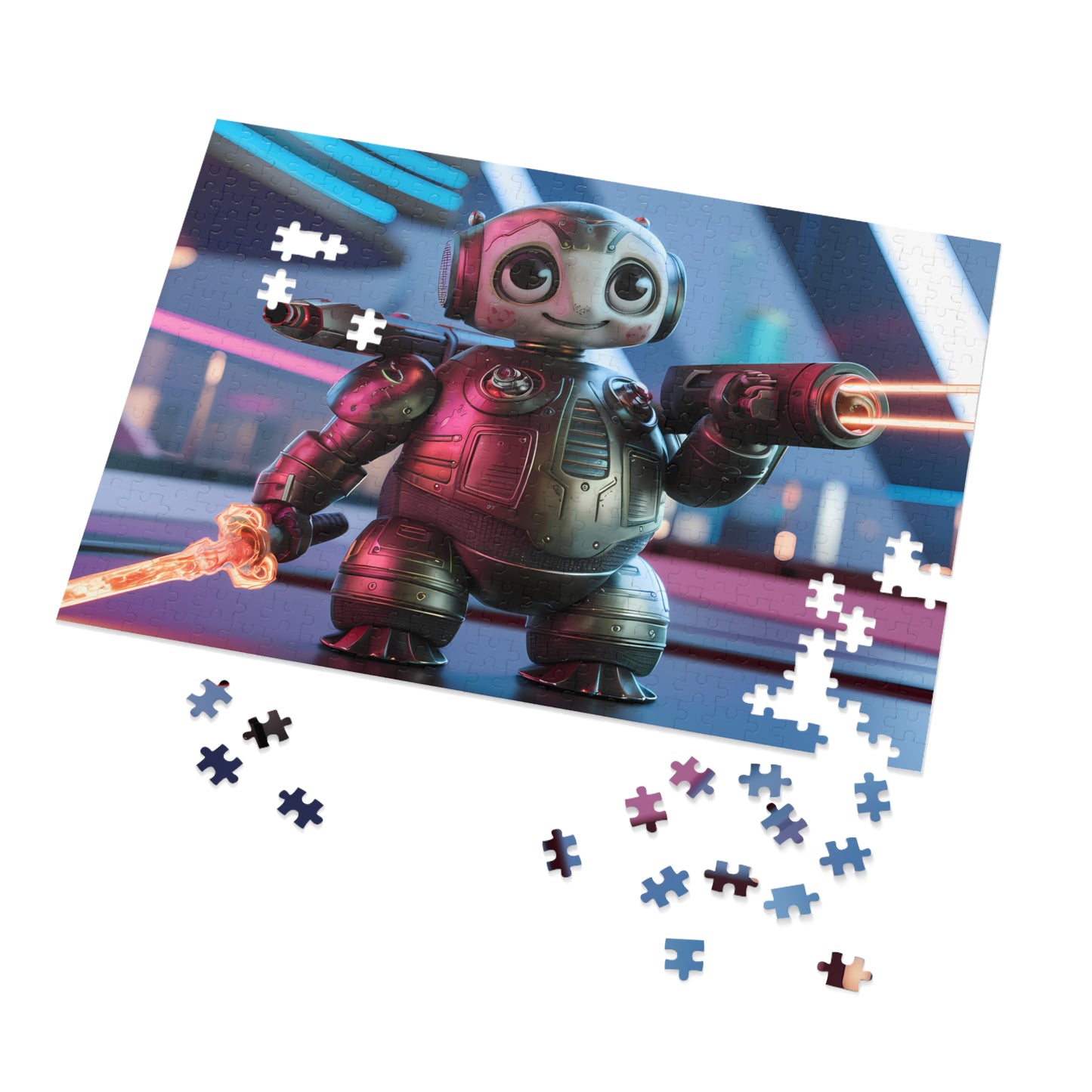 Galactic Guardian Bot - Jigsaw Puzzle (30, 110, 252, 500,1000-Piece)