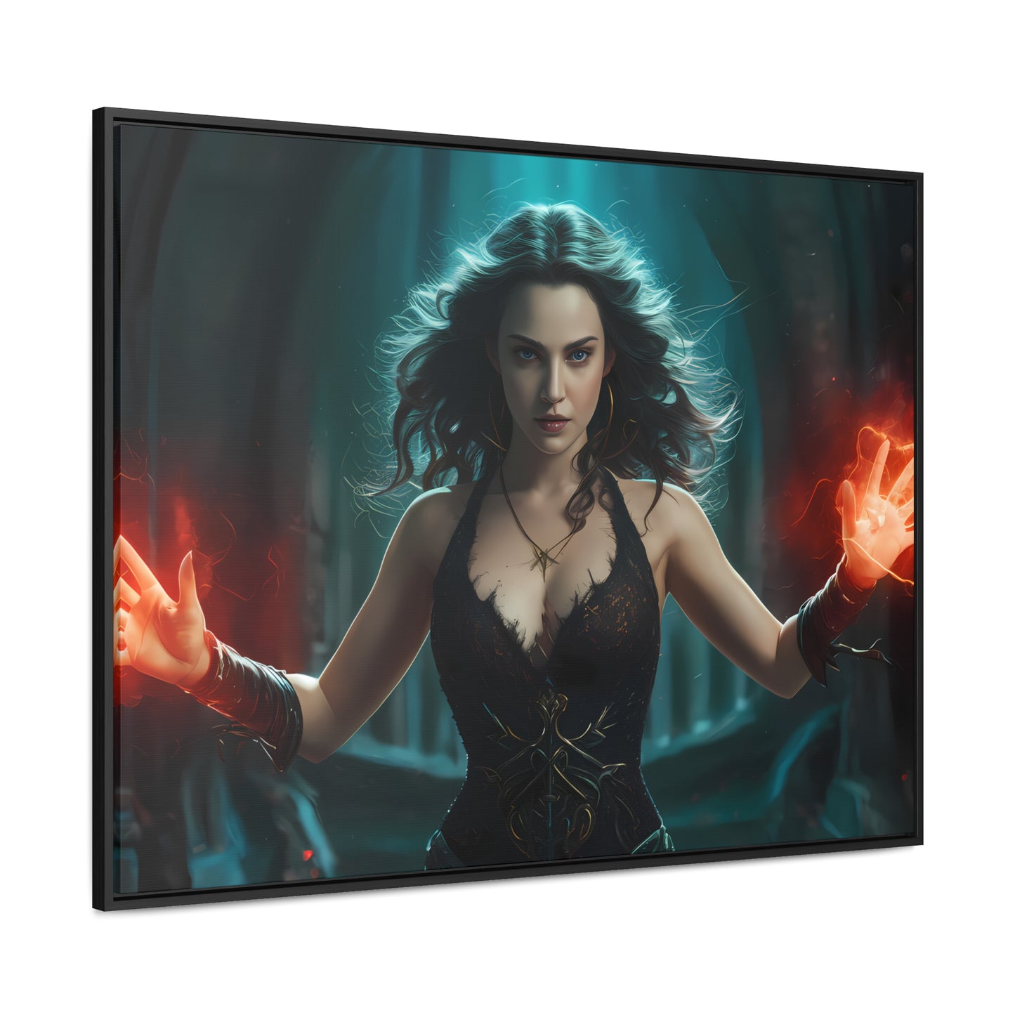 Sorceress of the Crimson Flame - Gallery Canvas Wraps, Horizontal Frame