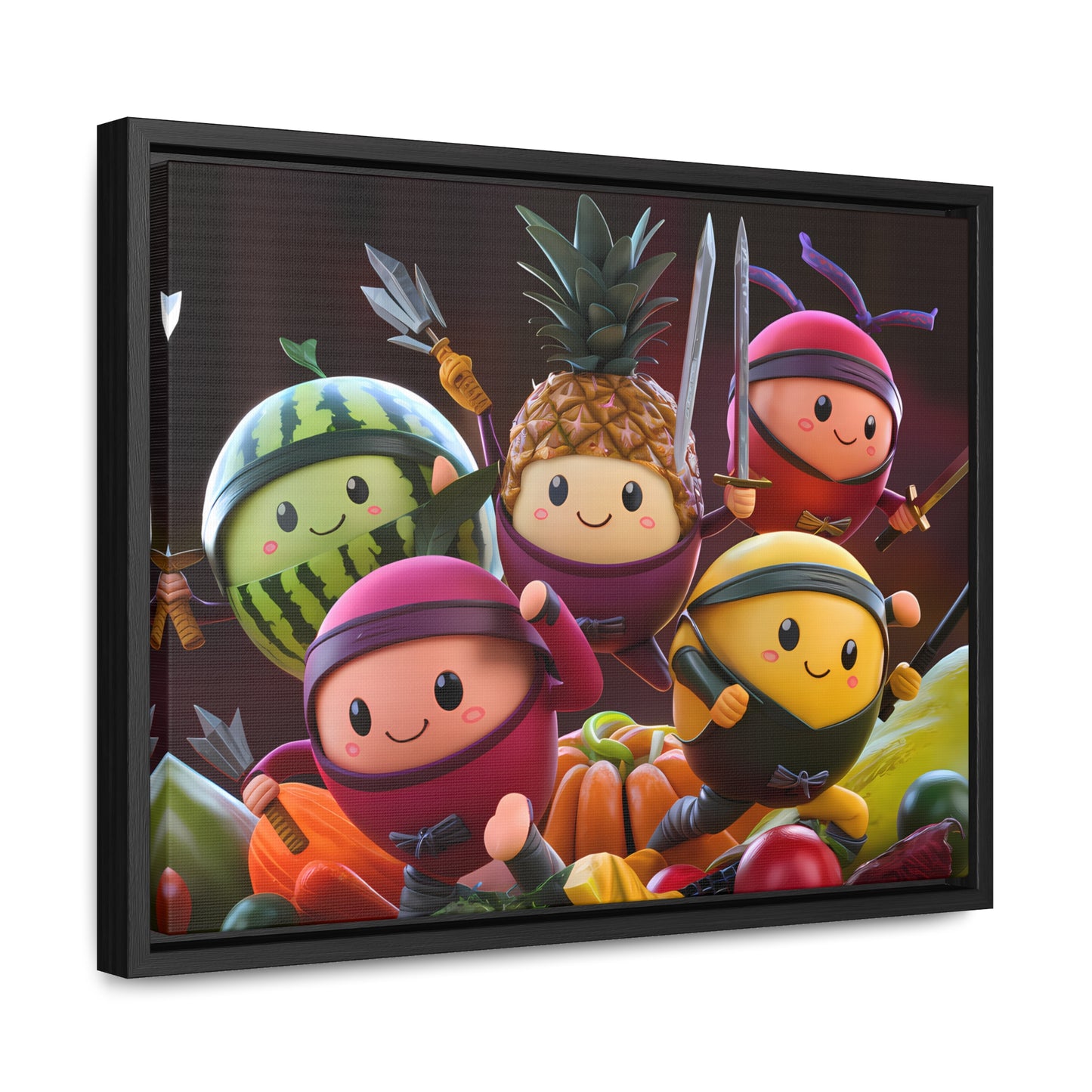 Fruit Ninja Warriors - Gallery Canvas Wraps, Horizontal Frame