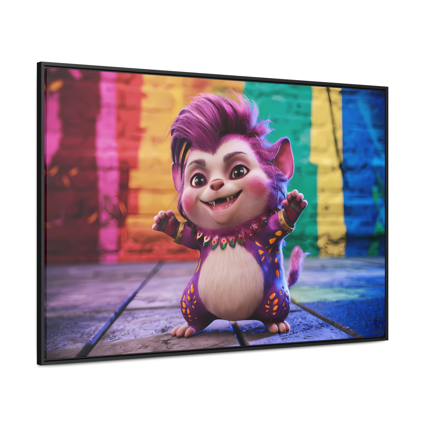 Colorful Celebration Creature - Gallery Canvas Wraps, Horizontal Frame