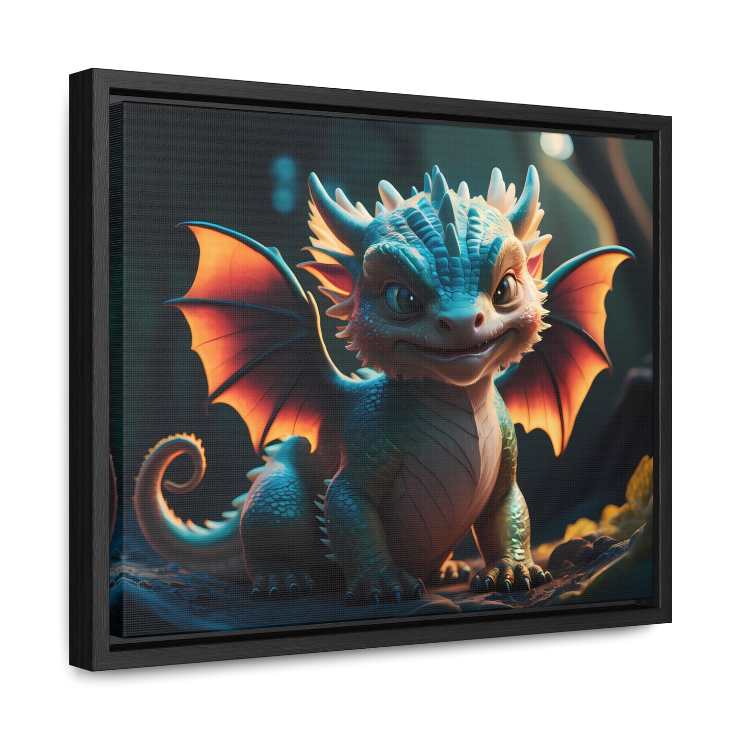 "Forest Guardian Hatchling" - Gallery Canvas Wraps, Horizontal Frame