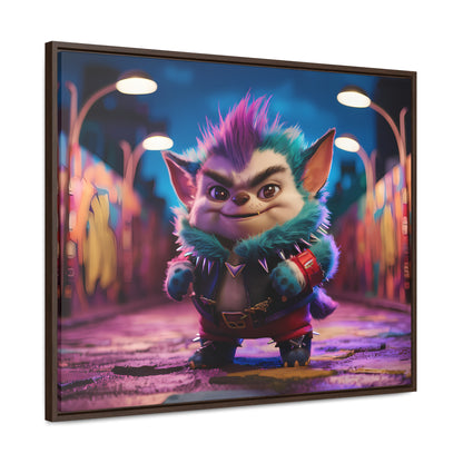 Rebel Furry in the Neon Alley - Gallery Canvas Wraps, Horizontal Frame