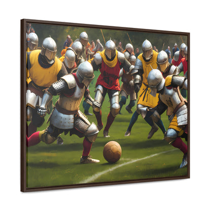 Medieval Football Battle - Gallery Canvas Wraps, Horizontal Frame