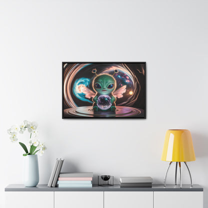 Guardian of the Cosmic Crystal - Gallery Canvas Wraps, Horizontal Frame