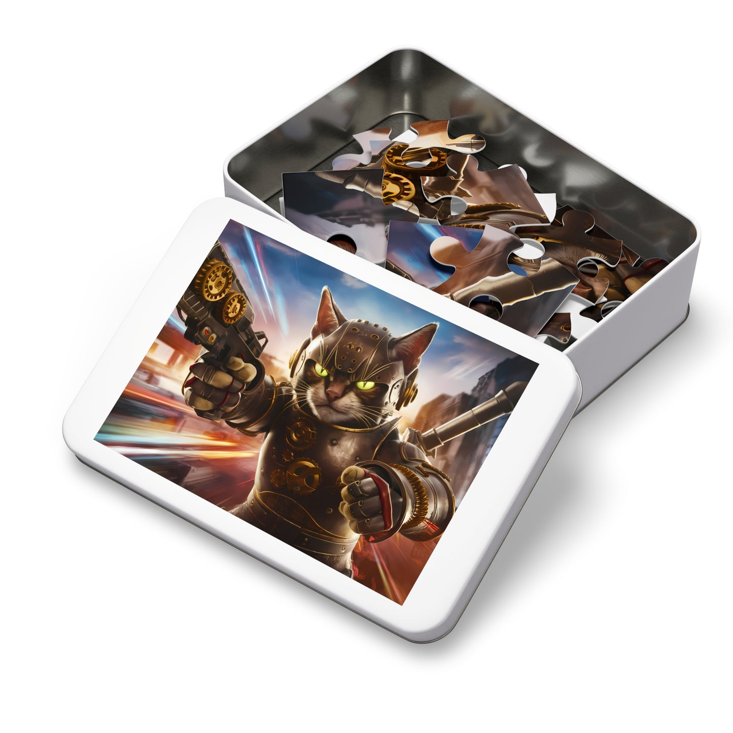 Cyber Feline Enforcer - Jigsaw Puzzle (30, 110, 252, 500,1000-Piece)