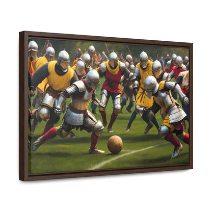 Medieval Football Battle - Gallery Canvas Wraps, Horizontal Frame