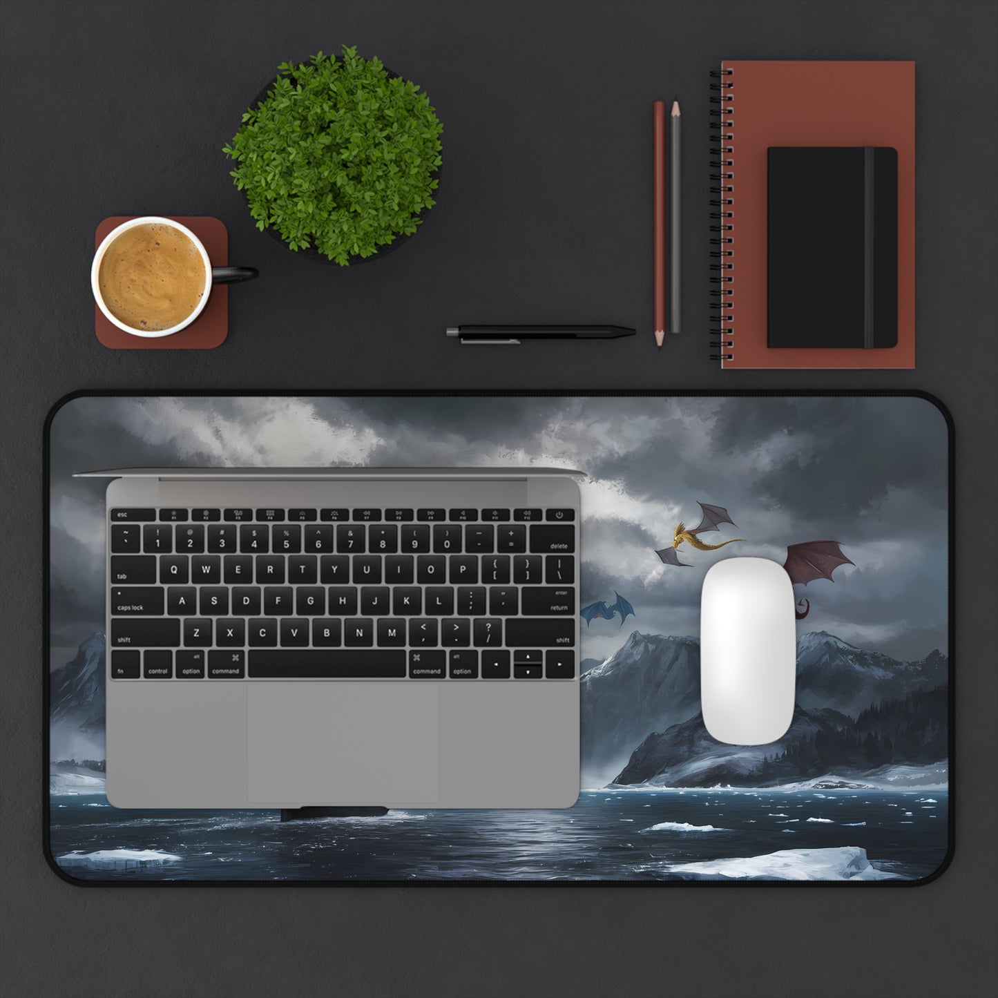 Fantasy Voyage with Dragons - Desk Mat