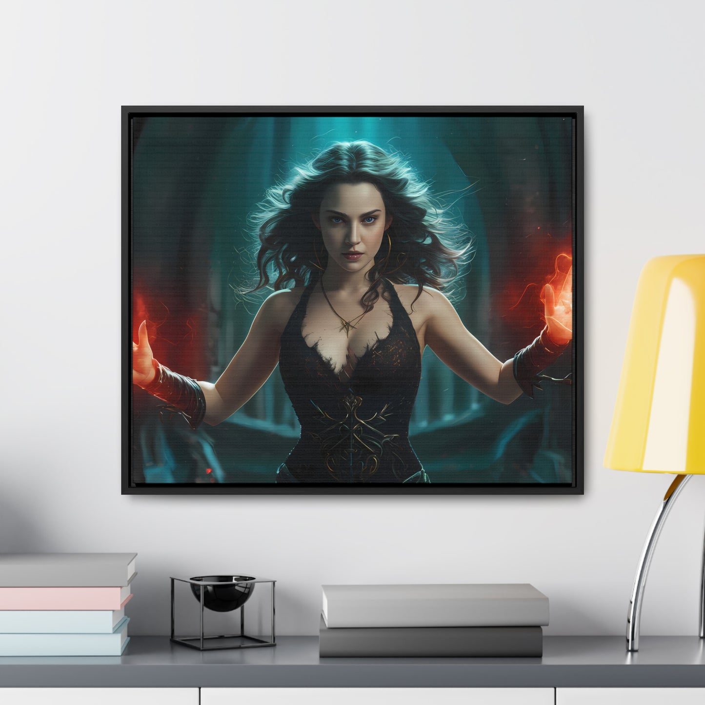 Sorceress of the Crimson Flame - Gallery Canvas Wraps, Horizontal Frame