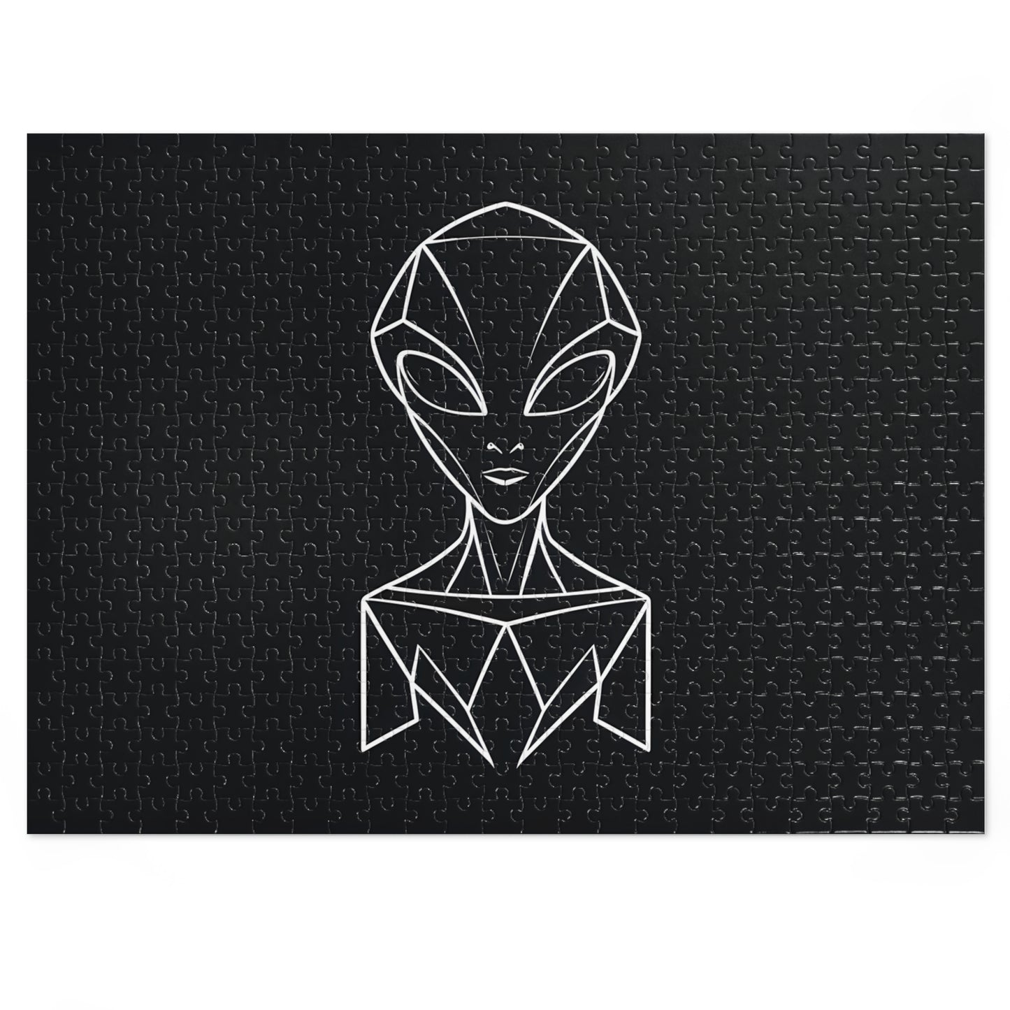 "Geometric Alien Silhouette" - Jigsaw Puzzle (30, 110, 252, 500,1000-Piece)
