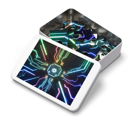 Neon Circuit Nexus - Jigsaw Puzzle (30, 110, 252, 500,1000-Piece)