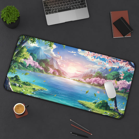 Serene Lake and Mountains - Desk Mat