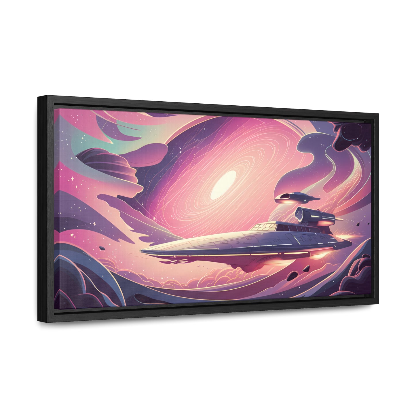Voyage Through the Cosmic Vortex - Gallery Canvas Wraps, Horizontal Frame