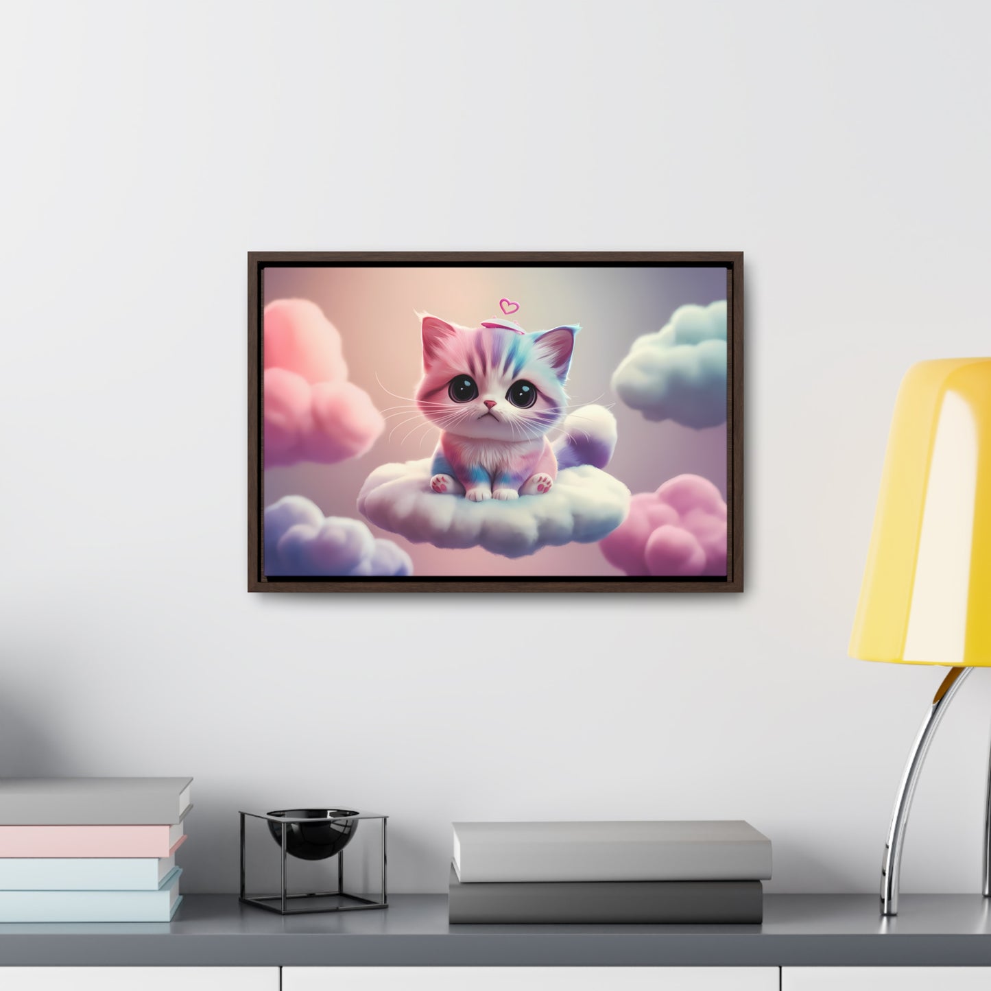 Heavenly Kitten Dreams - Gallery Canvas Wraps, Horizontal Frame