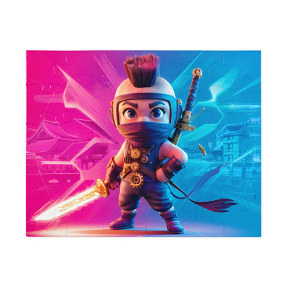 Cyberpunk Ninja: Neon Samurai - Jigsaw Puzzle (30, 110, 252, 500,1000-Piece)