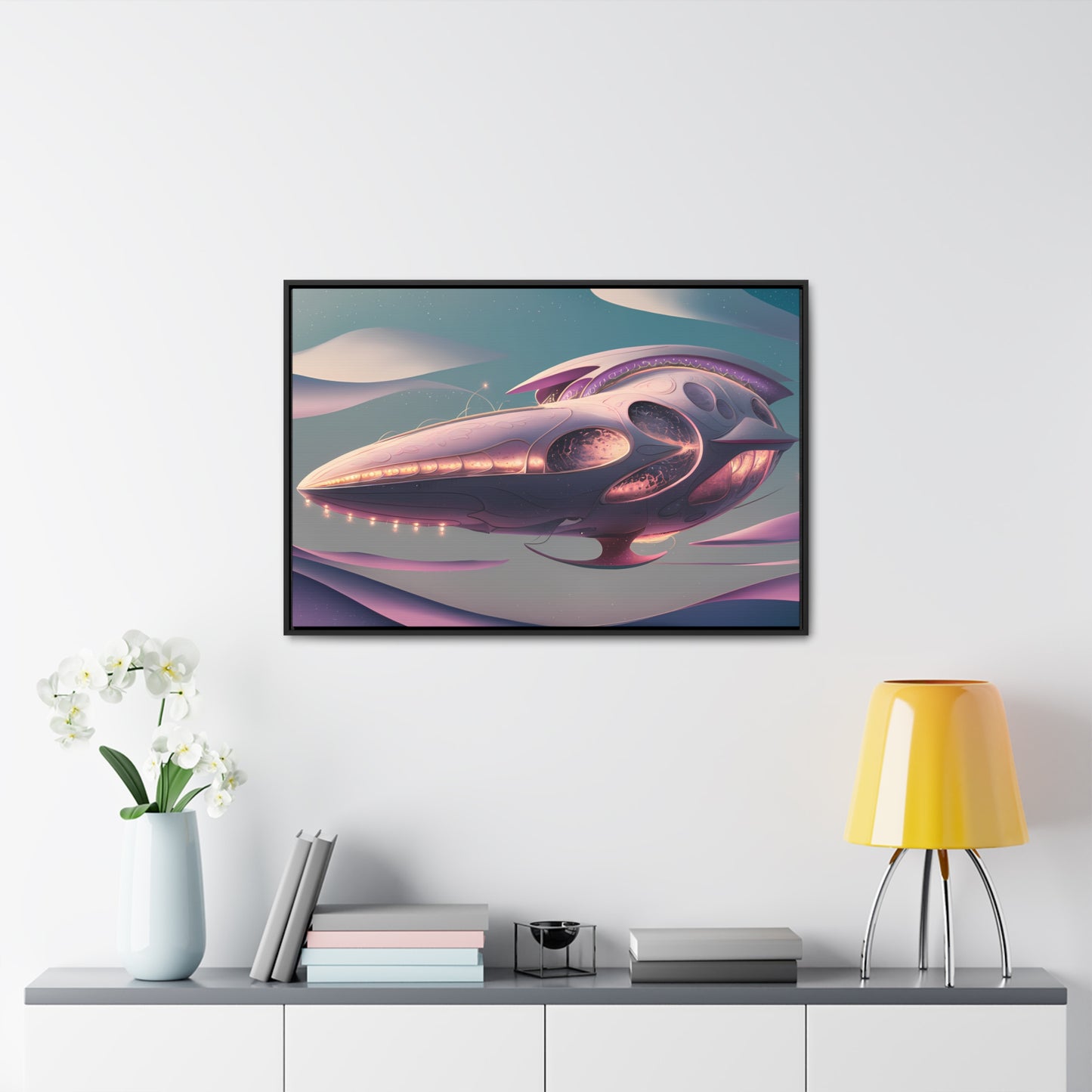 Voyage of the Celestial Whale - Gallery Canvas Wraps, Horizontal Frame