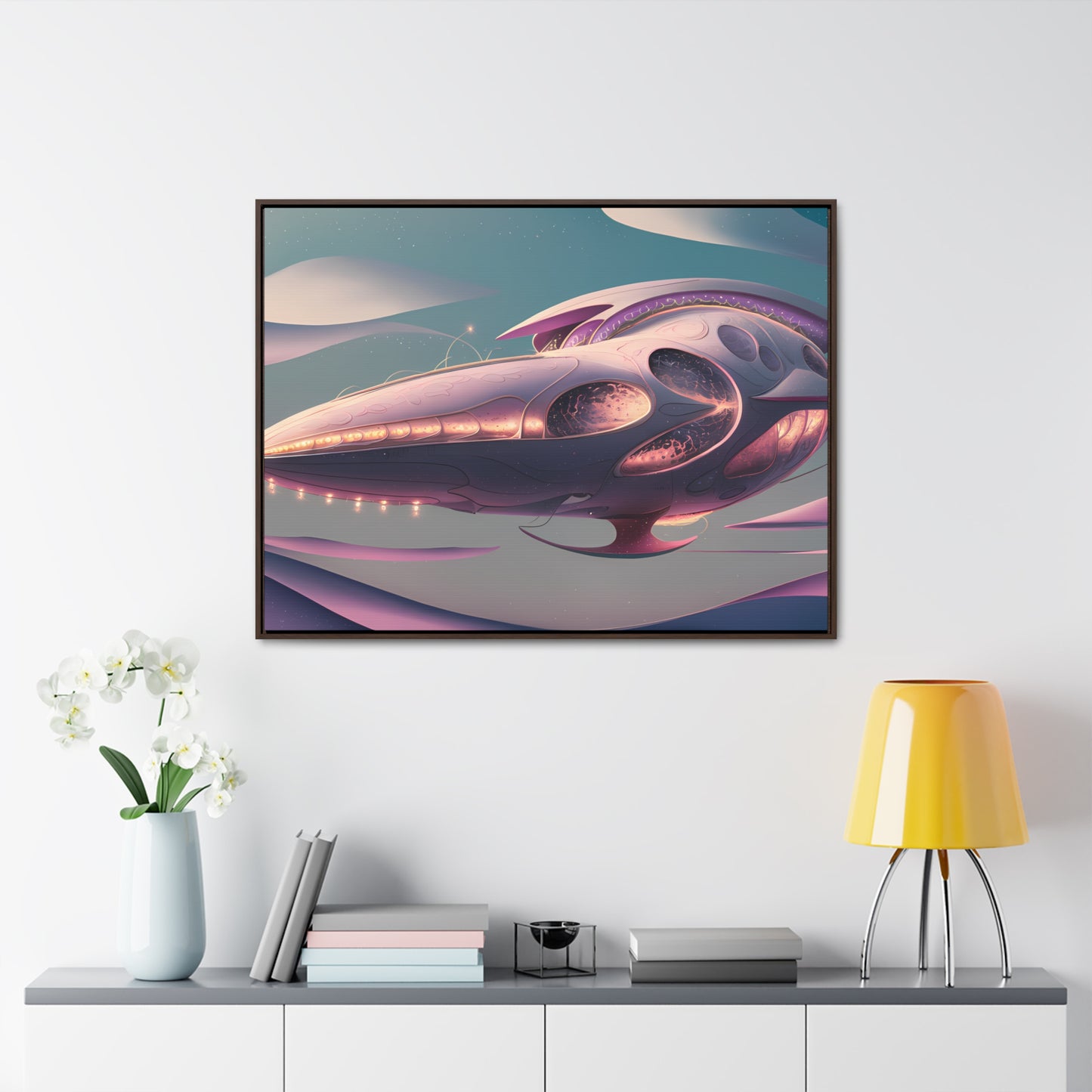 Voyage of the Celestial Whale - Gallery Canvas Wraps, Horizontal Frame