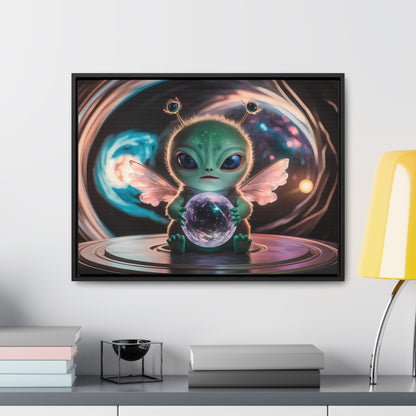 Guardian of the Cosmic Crystal - Gallery Canvas Wraps, Horizontal Frame